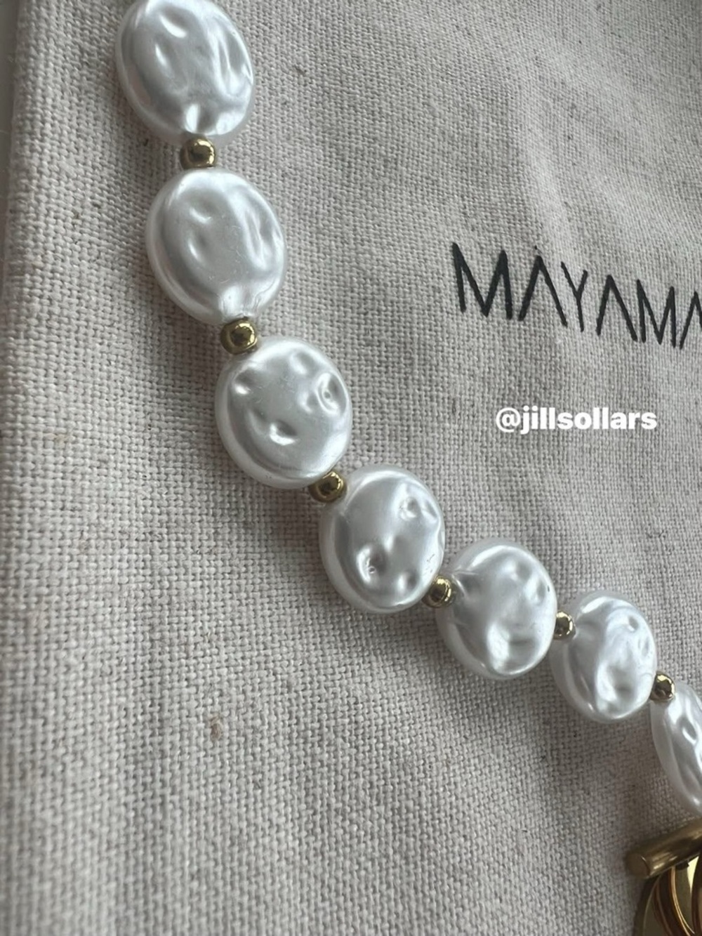 New Mayamar fresh water Pearl and Gold Toggle Pendant Necklace - Picture 4 of 4